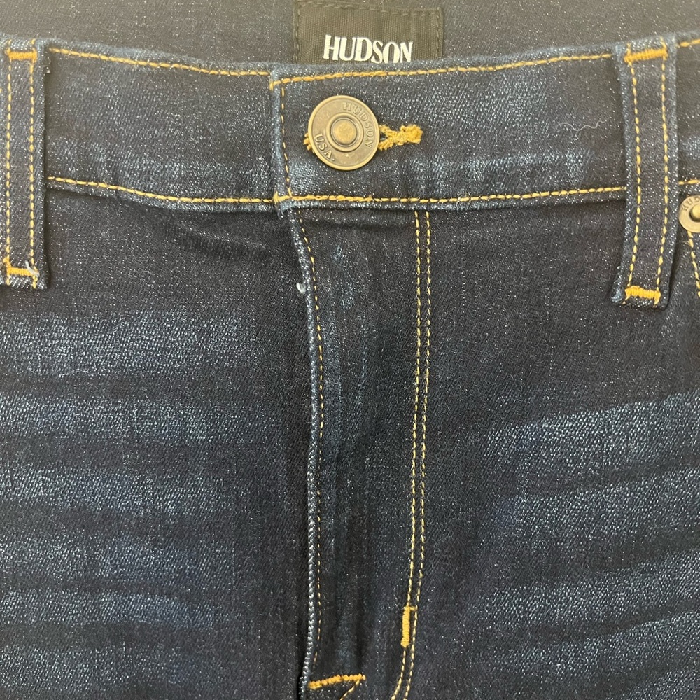 Hudson Blair High Rise Super Skinny Jeans in Dark Blue - Picture 4 of 8